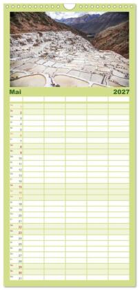 Familienplaner 2027 - Peru - Magie der Anden mit 5 Spalten (Wandkalender, 21 x 45 cm) CALVENDO