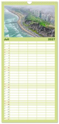 Familienplaner 2027 - Peru - Magie der Anden mit 5 Spalten (Wandkalender, 21 x 45 cm) CALVENDO