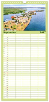 Familienplaner 2027 - Peru - Magie der Anden mit 5 Spalten (Wandkalender, 21 x 45 cm) CALVENDO