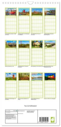 Familienplaner 2027 - Tour de Ostfriesland mit 5 Spalten (Wandkalender, 21 x 45 cm) CALVENDO