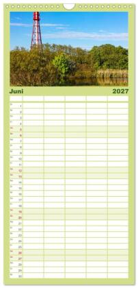 Familienplaner 2027 - Tour de Ostfriesland mit 5 Spalten (Wandkalender, 21 x 45 cm) CALVENDO