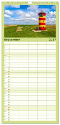 Familienplaner 2027 - Tour de Ostfriesland mit 5 Spalten (Wandkalender, 21 x 45 cm) CALVENDO