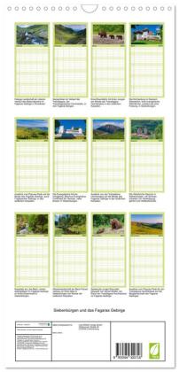 Familienplaner 2027 - Siebenbürgen und das Fagaras Gebirge mit 5 Spalten (Wandkalender, 21 x 45 cm) CALVENDO