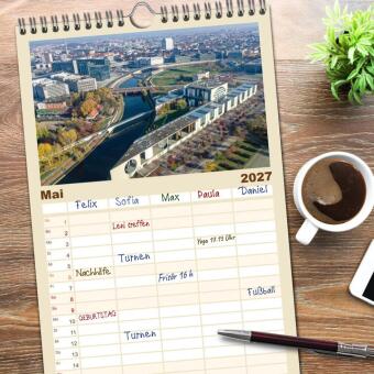 Familienplaner 2027 - Berlin - Reise durch die deutsche Geschichte mit 5 Spalten (Wandkalender, 21 x 45 cm) CALVENDO