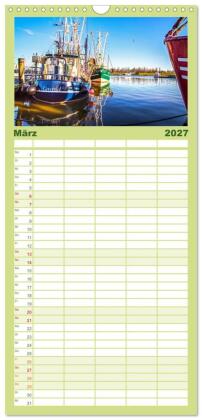 Familienplaner 2027 - Greetsiel und Umzu mit 5 Spalten (Wandkalender, 21 x 45 cm) CALVENDO