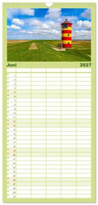 Familienplaner 2027 - Greetsiel und Umzu mit 5 Spalten (Wandkalender, 21 x 45 cm) CALVENDO