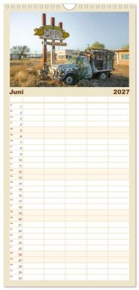Familienplaner 2027 - Wo der Wind Wohnt, Amerikas Lost Places mit 5 Spalten (Wandkalender, 21 x 45 cm) CALVENDO