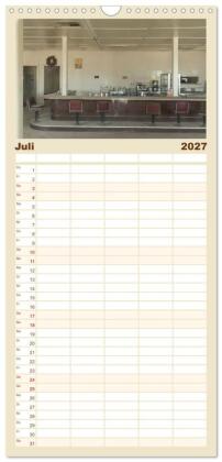 Familienplaner 2027 - Wo der Wind Wohnt, Amerikas Lost Places mit 5 Spalten (Wandkalender, 21 x 45 cm) CALVENDO