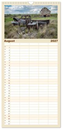Familienplaner 2027 - Wo der Wind Wohnt, Amerikas Lost Places mit 5 Spalten (Wandkalender, 21 x 45 cm) CALVENDO