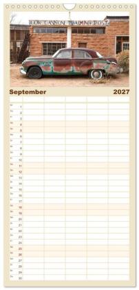 Familienplaner 2027 - Wo der Wind Wohnt, Amerikas Lost Places mit 5 Spalten (Wandkalender, 21 x 45 cm) CALVENDO