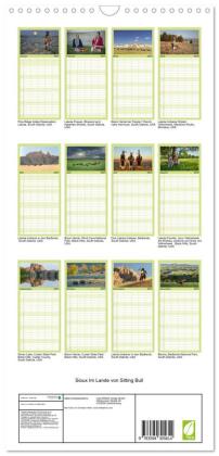 Familienplaner 2027 - Sioux Im Lande von Sitting Bull mit 5 Spalten (Wandkalender, 21 x 45 cm) CALVENDO