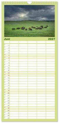 Familienplaner 2027 - Sioux Im Lande von Sitting Bull mit 5 Spalten (Wandkalender, 21 x 45 cm) CALVENDO