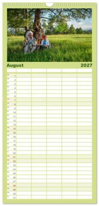 Familienplaner 2027 - Sioux Im Lande von Sitting Bull mit 5 Spalten (Wandkalender, 21 x 45 cm) CALVENDO