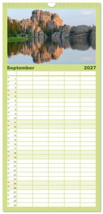 Familienplaner 2027 - Sioux Im Lande von Sitting Bull mit 5 Spalten (Wandkalender, 21 x 45 cm) CALVENDO