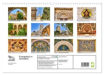 Evangelisch in Jerusalem (Wandkalender 2027 DIN A3 quer), CALVENDO Monatskalender