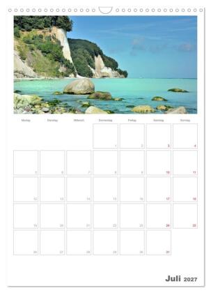 Insel Rügen / Planer (Wandkalender 2027 DIN A3 hoch), CALVENDO Monatskalender