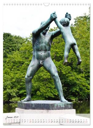Vigeland (Wandkalender 2027 DIN A3 hoch), CALVENDO Monatskalender