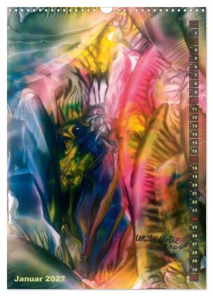 Encaustic-Malerei Kunstkalender 2027 (Wandkalender 2027 DIN A3 hoch), CALVENDO Monatskalender