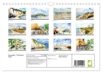 Aquarelle - Fischland-Darß (Wandkalender 2027 DIN A4 quer), CALVENDO Monatskalender