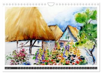 Aquarelle - Fischland-Darß (Wandkalender 2027 DIN A4 quer), CALVENDO Monatskalender