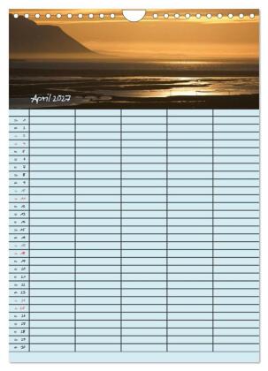 Island Familienplaner (Wandkalender 2027 DIN A4 hoch), CALVENDO Monatskalender