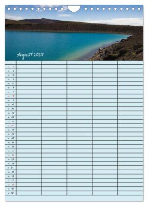 Island Familienplaner (Wandkalender 2027 DIN A4 hoch), CALVENDO Monatskalender