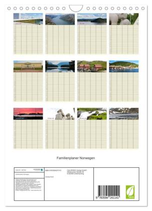 Familienplaner Norwegen (Wandkalender 2027 DIN A4 hoch), CALVENDO Monatskalender