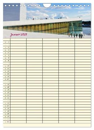 Familienplaner Norwegen (Wandkalender 2027 DIN A4 hoch), CALVENDO Monatskalender