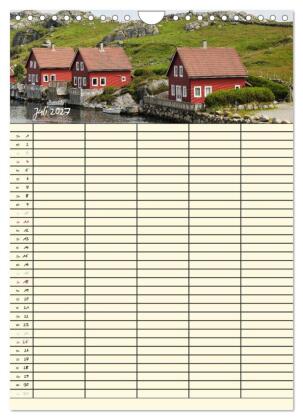 Familienplaner Norwegen (Wandkalender 2027 DIN A4 hoch), CALVENDO Monatskalender