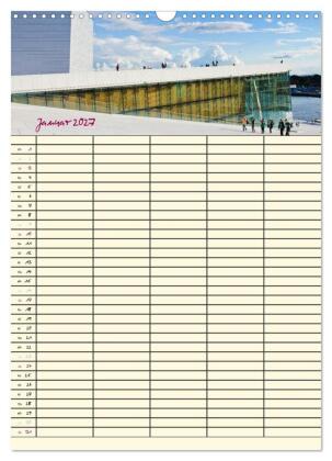Familienplaner Norwegen (Wandkalender 2027 DIN A3 hoch), CALVENDO Monatskalender