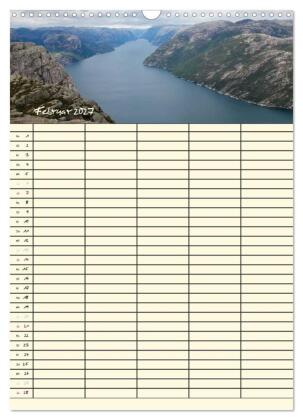 Familienplaner Norwegen (Wandkalender 2027 DIN A3 hoch), CALVENDO Monatskalender