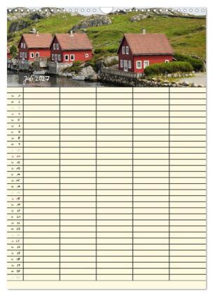 Familienplaner Norwegen (Wandkalender 2027 DIN A3 hoch), CALVENDO Monatskalender