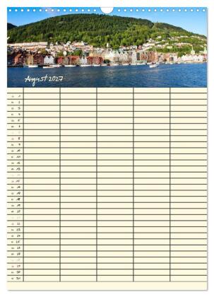 Familienplaner Norwegen (Wandkalender 2027 DIN A3 hoch), CALVENDO Monatskalender