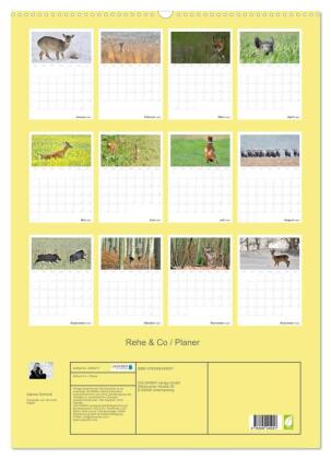 Rehe & Co / Planer (Wandkalender 2027 DIN A2 hoch), CALVENDO Monatskalender