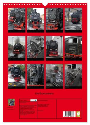 Die Brockenbahn (Wandkalender 2027 DIN A3 hoch), CALVENDO Monatskalender