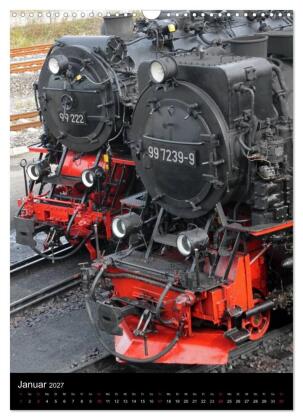 Die Brockenbahn (Wandkalender 2027 DIN A3 hoch), CALVENDO Monatskalender