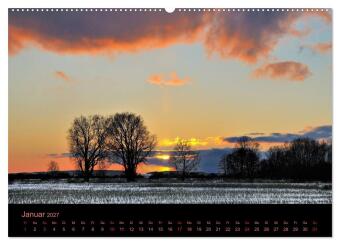 Sonnenuntergang (hochwertiger Premium Wandkalender 2027 DIN A2 quer), Kunstdruck in Hochglanz