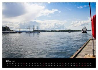 Oslo (Wandkalender 2027 DIN A2 quer), CALVENDO Monatskalender