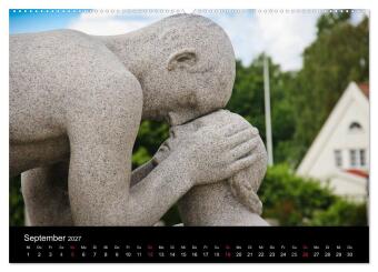 Oslo (Wandkalender 2027 DIN A2 quer), CALVENDO Monatskalender