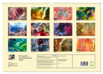 Encaustic Kunstkalender 2027 (Wandkalender 2027 DIN A3 quer), CALVENDO Monatskalender