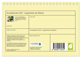 Kunstkalender 2027 - Augenblicke der Malerei (Tischkalender 2027 DIN A5 quer), CALVENDO Monatskalender