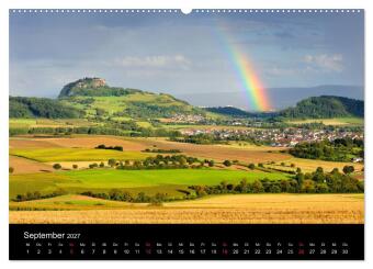Vulkanlandschaft Hegau 2027 (hochwertiger Premium Wandkalender 2027 DIN A2 quer), Kunstdruck in Hochglanz