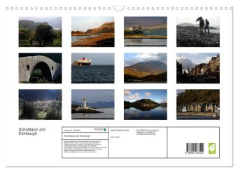 Schottland und Edinburgh (Wandkalender 2027 DIN A3 quer), CALVENDO Monatskalender