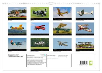 Doppeldecker - Veteranen der Lüfte (Wandkalender 2027 DIN A3 quer), CALVENDO Monatskalender
