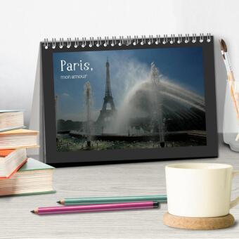 Paris, mon amour (Tischkalender 2027 DIN A5 quer), CALVENDO Monatskalender