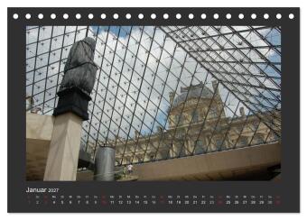 Paris, mon amour (Tischkalender 2027 DIN A5 quer), CALVENDO Monatskalender