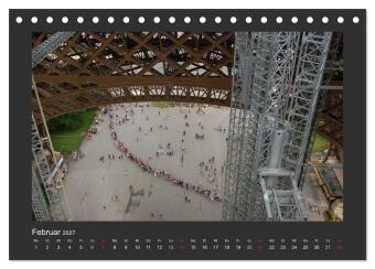 Paris, mon amour (Tischkalender 2027 DIN A5 quer), CALVENDO Monatskalender