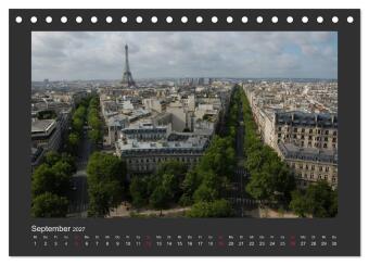 Paris, mon amour (Tischkalender 2027 DIN A5 quer), CALVENDO Monatskalender