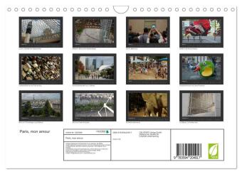 Paris, mon amour (Wandkalender 2027 DIN A4 quer), CALVENDO Monatskalender