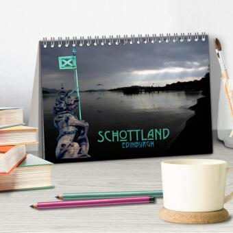 Schottland und Edinburgh (Tischkalender 2027 DIN A5 quer), CALVENDO Monatskalender